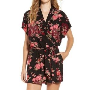 Leith floral kimono romper